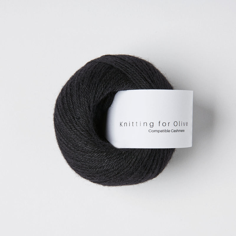 Knitting for Olive Compatible Cashmere in Licorice: Kaschmirgarn in Lace-Stärke