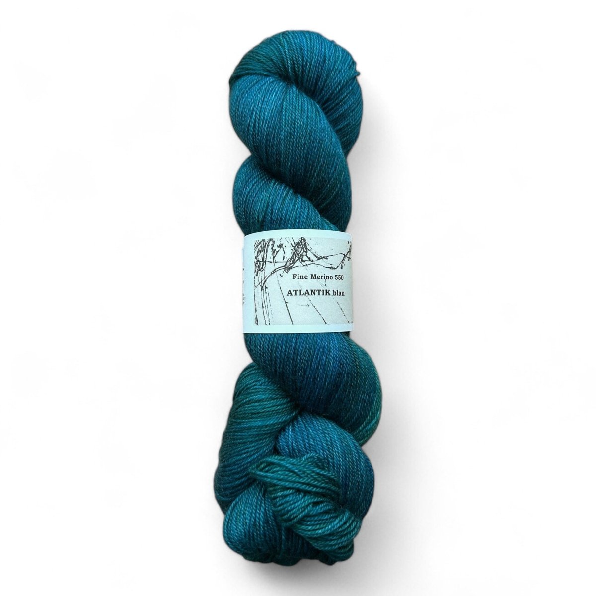 Atelier Franziska Uhl Fine Merino 550 - BONIFAKTUR - ATLANTIK blau - Atelier Franziska Uhl Atelier Franziska Uhl Fine Merino 550 ATLANTIK blau