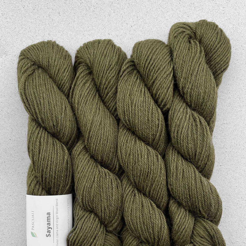 Pascuali Sayama in 316 Oliv: Lama-Schurwoll-Garn.