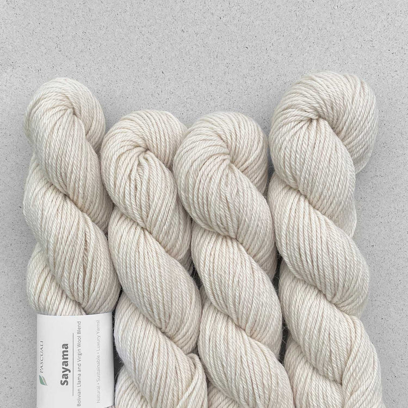 Pascuali Sayama in 308 Ecru: Lama-Schurwoll-Garn.