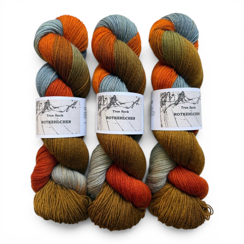 Atelier Franziska Uhl HANDGEFÄRBTE SOCKENWOLLE - TRUE SOCK - BONIFAKTUR - Rotkehlchen - Atelier Franziska Uhl HANDGEFÄRBTE SOCKENWOLLE - TRUE SOCK