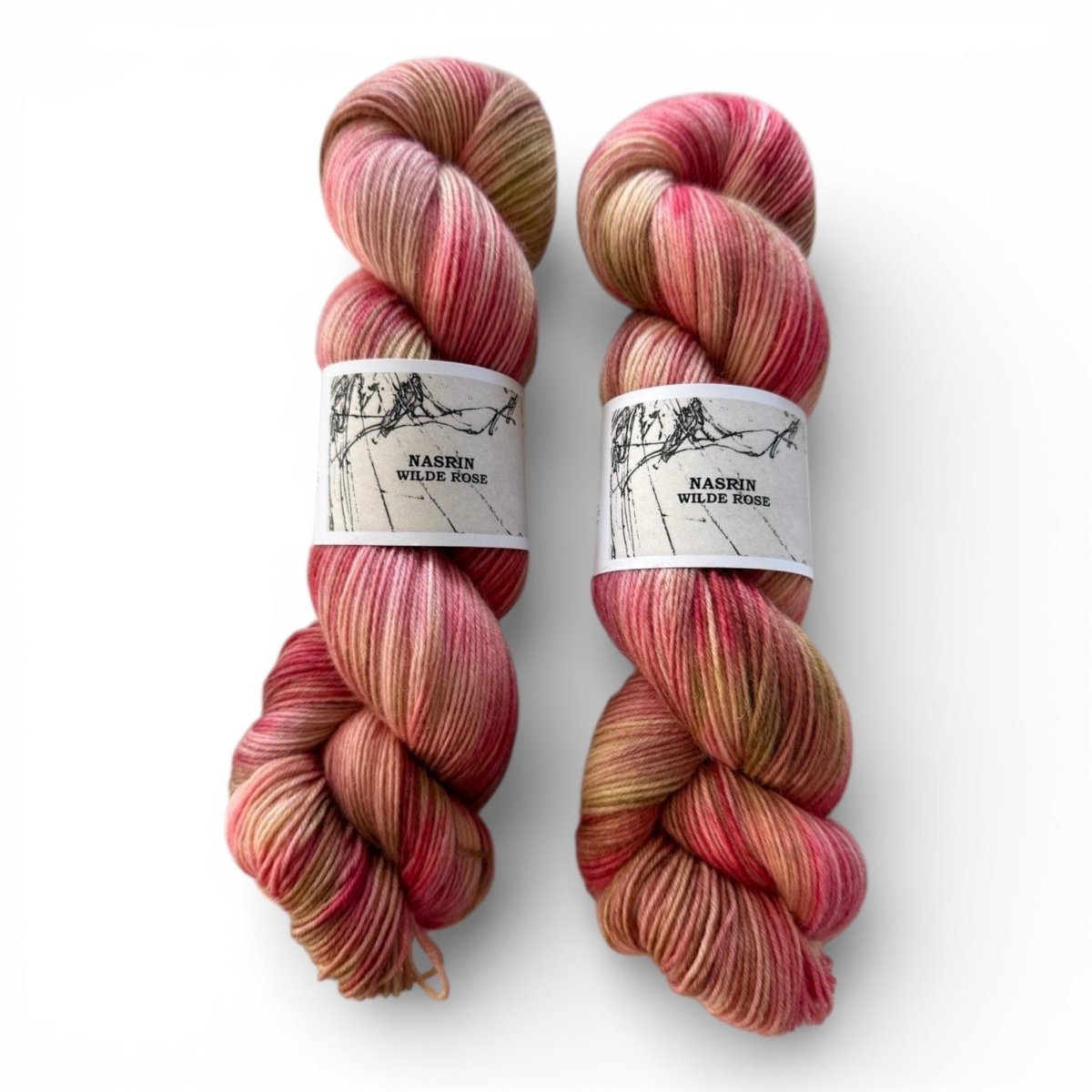 Atelier Franziska Uhl Handgefärbte Sockenwolle - BONIFAKTUR - Nasrin - Wilde Rose - Atelier Franziska Uhl Handgefärbte Sockenwolle