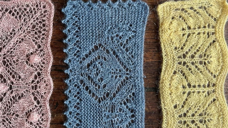 Frühlings-Mohair-Tuch in Pastellen