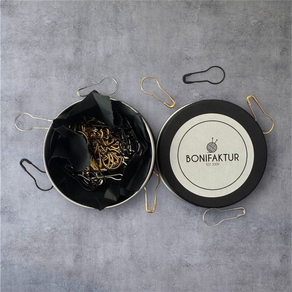 Maschenmarkierer Birnen - Förmig - BONIFAKTUR - Schwarz/Silber/Gold - BONIFAKTUR Maschenmarkierer Birnen - Förmig Schwarz/Silber/Gold