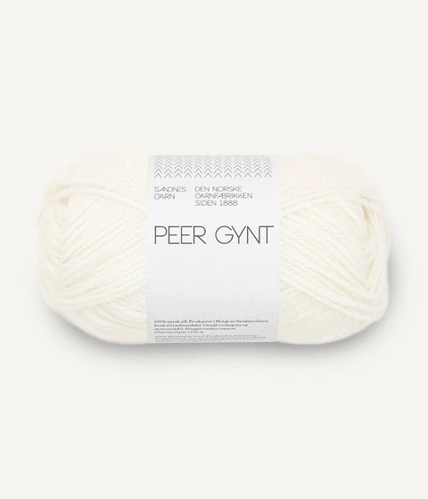 Sandnes PEER GYNT / PEER GYNT BY PETITEKNIT - BONIFAKTUR - 1001 White - Sandnes PEER GYNT / PEER GYNT BY PETITEKNIT